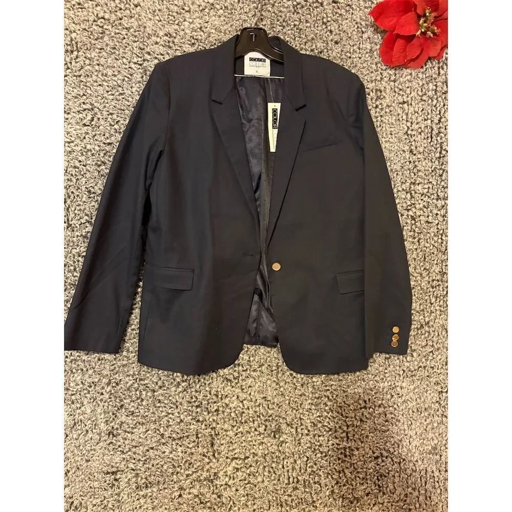 Men's XL Black  Blazer Gold Buttons Formal Classic Fit